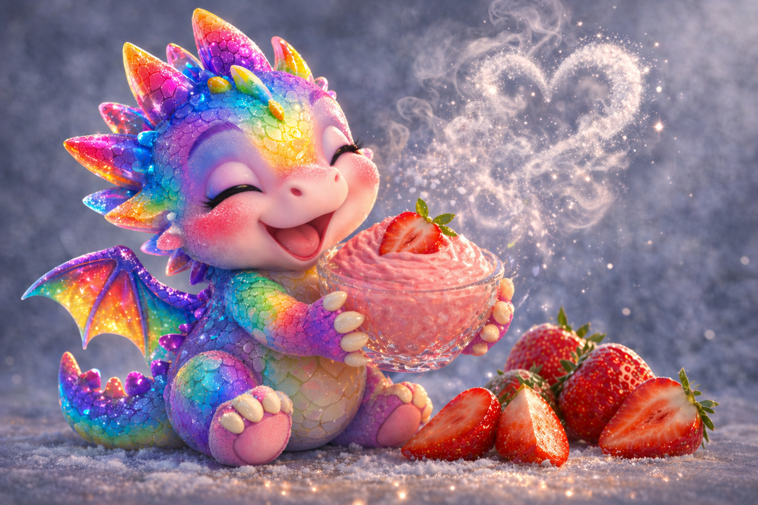 „Dragonul Jev cu spumă de căpșuni, imagine reprezentativă pentru recenzia cărții Un blestem pentru dragostea adevărată de Stephanie Garber Metamorfoze.ro